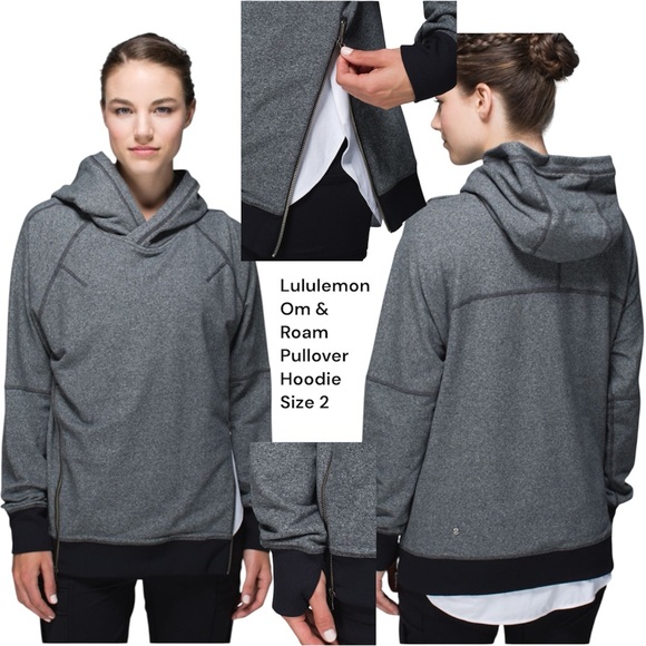 lululemon athletica Tops - EUC Lululemon Om & Roam Pullover Heathered Speckled Black / Black - size 2